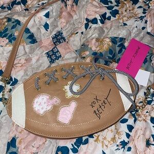 Betsey Johnson football purse